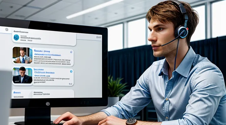 Чат поддержки пользователей портала Госуслуг