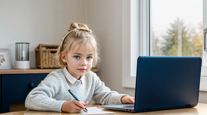 Регистрация ребёнка до 14 лет в Госуслугах для электронного дневника