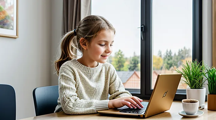 Регистрация ребёнка в электронном дневнике через Госуслуги до 14 лет