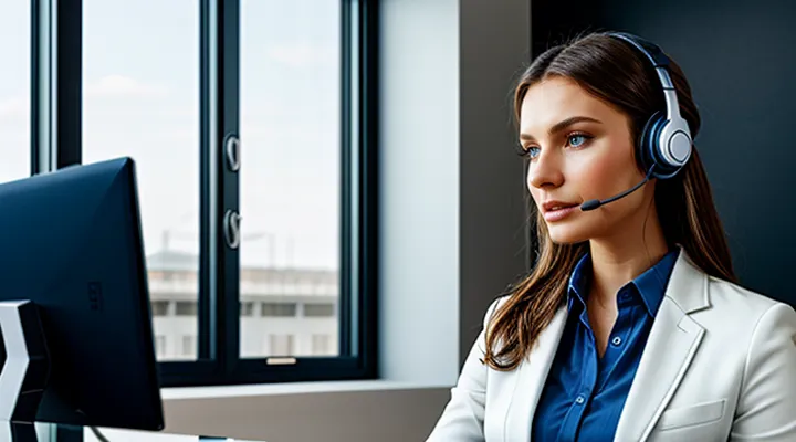 Связь с оператором службы поддержки портала Госуслуг