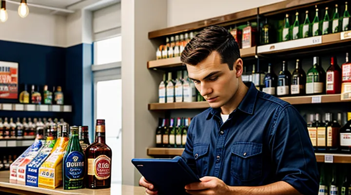 Возможность покупки алкоголя по данным портала Госуслуг в магазине